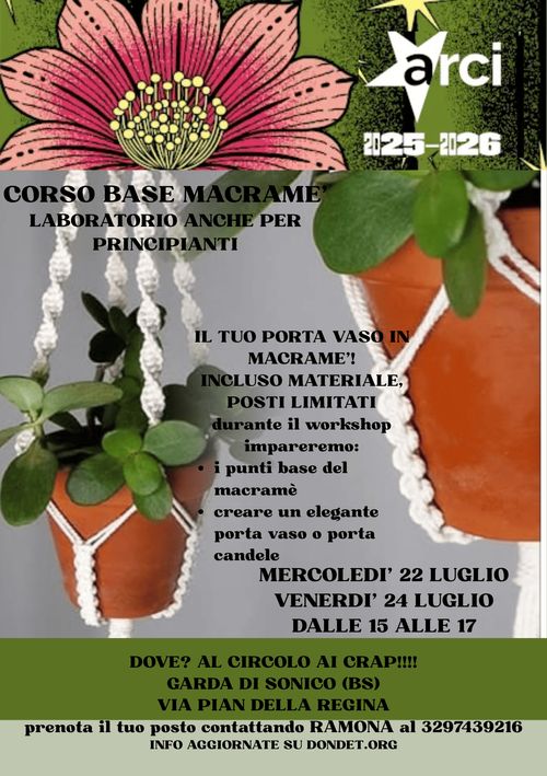 CORSO BASE MACRAME'