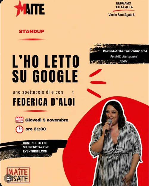 L'ho letto su Google - Uno spettacolo di e con Federica D'aloi
