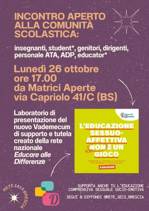 L'educazione sesso-affettiva non è un gioco