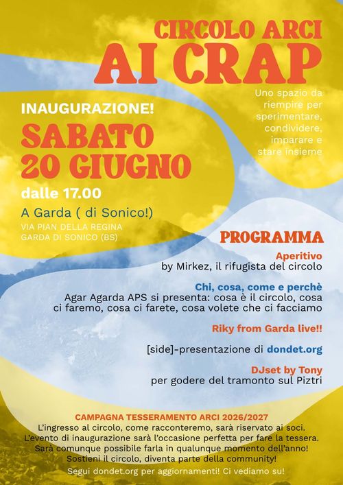 Inaugurazione circolo "ai crap" a Garda!