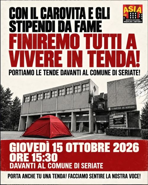 Finiremo tutti a vivere in tenda!